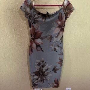 Floral Gray Dress